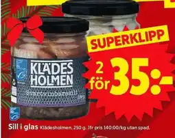 ICA Supermarket Klädesholmen Sill i glas erbjuda