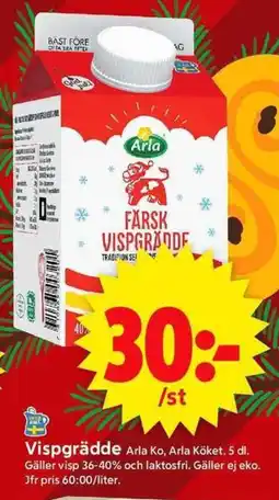 ICA Supermarket Arla Vispgrädde erbjuda