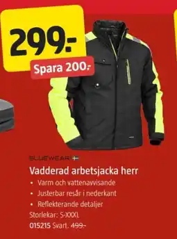 Jula Vadderad arbetsjacka herr erbjuda