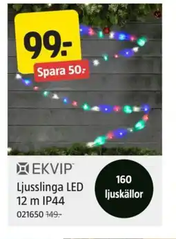 Jula Ljusslinga LED 12 m IP44 erbjuda