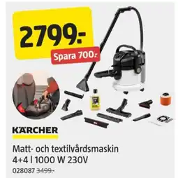 Jula Matt- och textilvårdsmaskin 4+4 l 1000 W 230V erbjuda