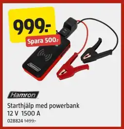 Jula Starthjälp med powerbank 12 V 1500 A erbjuda