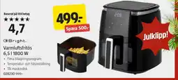 Jula Varmluftsfritös 6.5 l 1800 W erbjuda