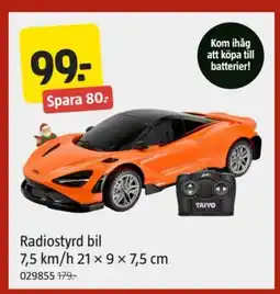 Jula Radiostyrd bil 7.5 km/ h 21 x 9 x 7.5 cm erbjuda