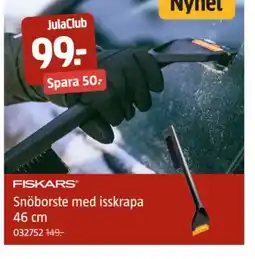 Jula FISKARS Snöborste med isskrapa erbjuda