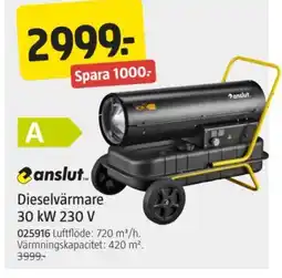 Jula Dieselvärmare 30 kW 230 V erbjuda