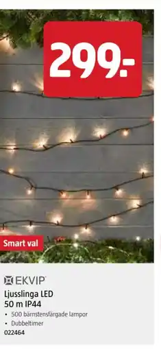 Jula Ljusslinga LED 50 m IP44 erbjuda