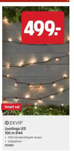 Jula Ljusslinga LED 100 m IP44 erbjuda