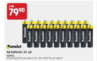 Jula Anslut AA-batterier erbjuda