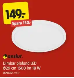 Jula Dimbar plafond LED Ø29 cm 1500 Im 18 W erbjuda