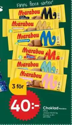 DollarStore Choklad Marabou erbjuda
