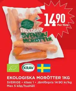 Willys Hemma EKOLOGISKA MORÖTTER 1KG erbjuda