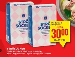 Willys STRÖSOCKER, Medlemspris erbjuda