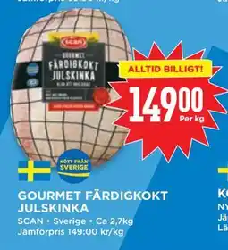 Willys GOURMET FÄRDIGKOKT JULSKINKA erbjuda