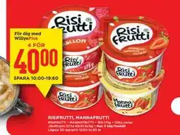 Willys RISIFRUTTI, MANNAFRUTTI, Medlemspris erbjuda