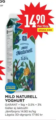 Willys MILD NATURELL YOGHURT erbjuda