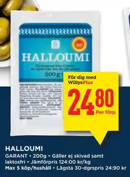 Willys HALLOUMI, Medlemspris erbjuda