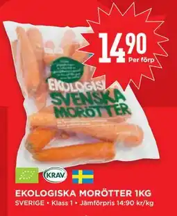 Willys EKOLOGISKA MORÖTTER 1KG erbjuda