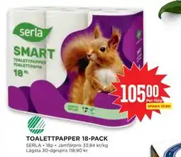 Willys TOALETTPAPPER 18-PACK erbjuda