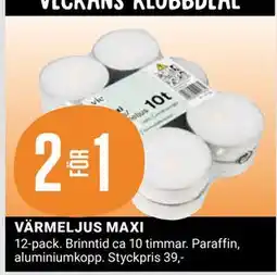 ÖoB VÄRMELJUS MAXI erbjuda