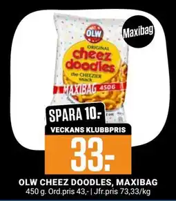 ÖoB OLW CHEEZ DOODLES, MAXIBAG, Medlemspris erbjuda