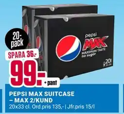 ÖoB PEPSI MAX SUITCASE – MAX 2/KUND erbjuda