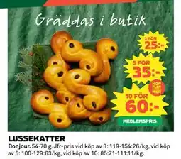Coop Daglivs LUSSEKATTER, Medlemspris erbjuda