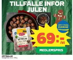 Coop Daglivs KÖTTBULLAR, Medlemspris erbjuda