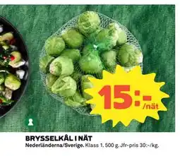 Coop Daglivs BRYSSELKÅL I NÄT erbjuda