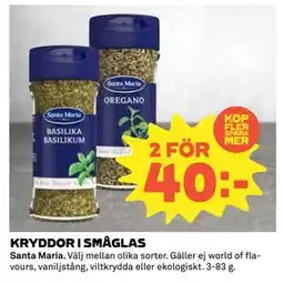 Coop Daglivs KRYDDOR I SMÅGLAS erbjuda