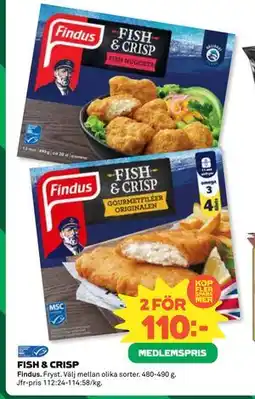 Coop Daglivs FISH & CRISP, Medlemspris erbjuda