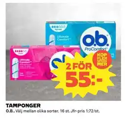 Coop Daglivs TAMPONGER erbjuda
