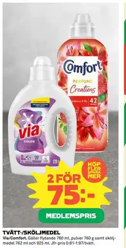 Coop Daglivs TVÄTT-/SKÖLJMEDEL, Medlemspris erbjuda