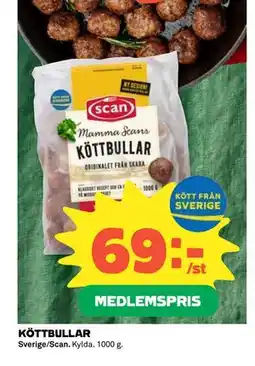 Coop Daglivs KÖTTBULLAR, Medlemspris erbjuda