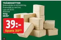 Jem&Fix TRÄBRIKETTER erbjuda