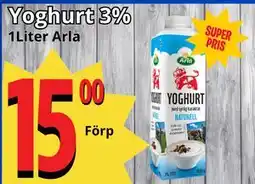 Supergrossen Yoghurt 3% erbjuda