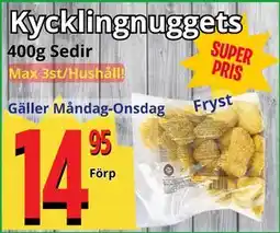 Supergrossen Kycklingnuggets erbjuda