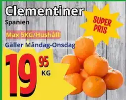 Supergrossen Clementiner erbjuda
