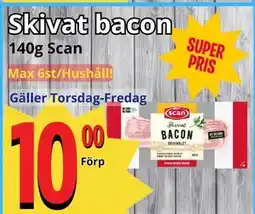 Supergrossen Skivat bacon erbjuda
