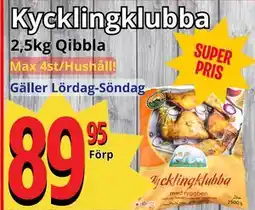 Supergrossen 2,5kg Qibbla erbjuda