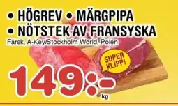 Nya Pulsen Högrev • Märgpipa • Nötstek av fransyska erbjuda