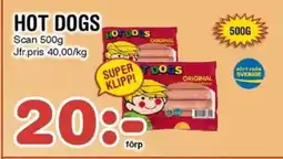 Nya Pulsen Scan Hot dogs erbjuda