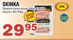 Nya Pulsen Pärsons Skinka erbjuda