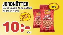 Nya Pulsen Exotic Snacks Jordnötter erbjuda
