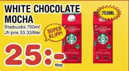 Nya Pulsen Starbucks White chocolate mocha erbjuda