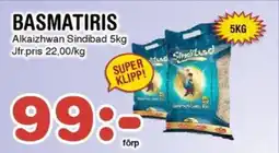 Nya Pulsen Alkaizhwan Sindibad Basmatiris erbjuda