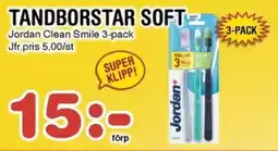 Nya Pulsen Jordan Tandborstar soft erbjuda