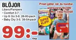 Nya Pulsen Libero/Pampers Blöjor erbjuda