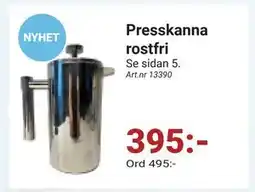 Erlandsons Brygga Presskanna rostfri erbjuda