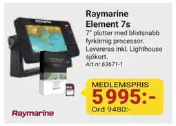 Erlandsons Brygga Raymarine Element 7s, Medlemspris erbjuda